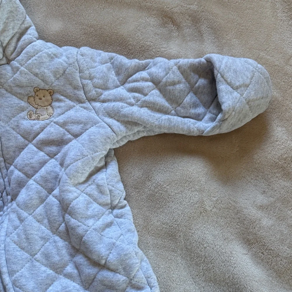 LittleMe Baby Quilted Hooded Onesie - Picture 6 of 7